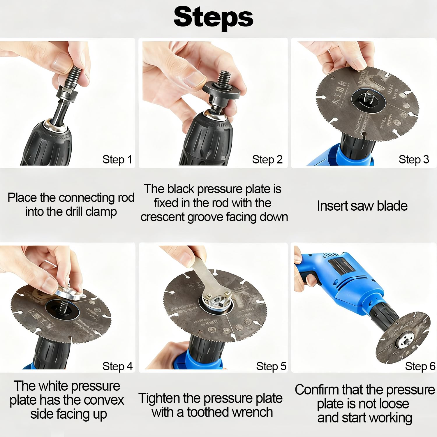 Electric Drill Angle Grinder Connecting Rod Set, Angle Grinder Tool Drill Arbor Mandrel Adaptor with Replacement Grinders Flange Nuts, Flange Nuts and Spanner Wrench for 10 to 13 mm (2 Set) — Amazon image 2