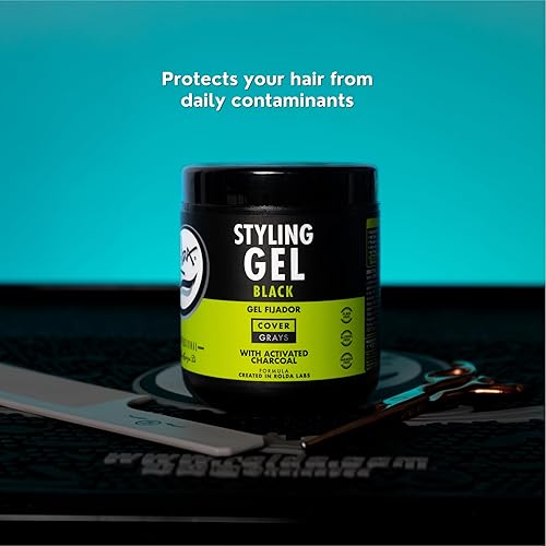 Miniatura 10 de Rolda Black Styling Gel para el cabello extra fuerte Hold 176oz 2 unidades