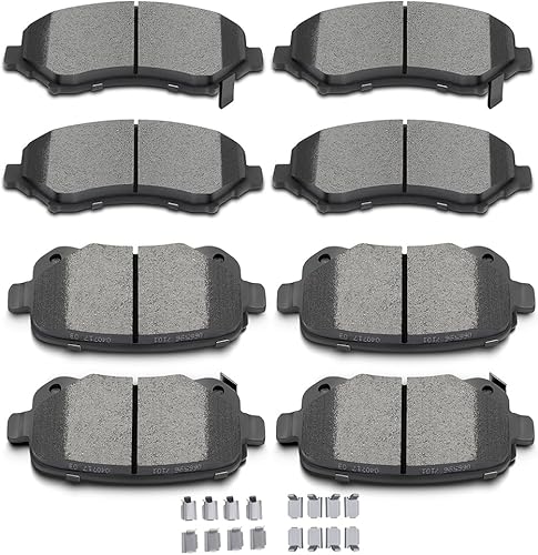 Miniatura 1 de SCITOO - Juego de pastillas de freno de cerámica, 8 pastillas de freno para 08-12 para Chrysler Town & Country, 08-12 para Dodge Grand Caravan,