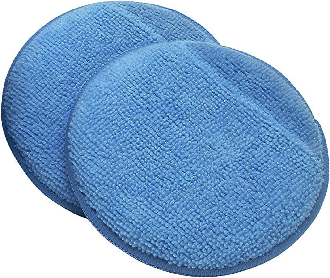 2 Pcs Microfiber Car Wax Applicator and Cleaning Pads with Finger