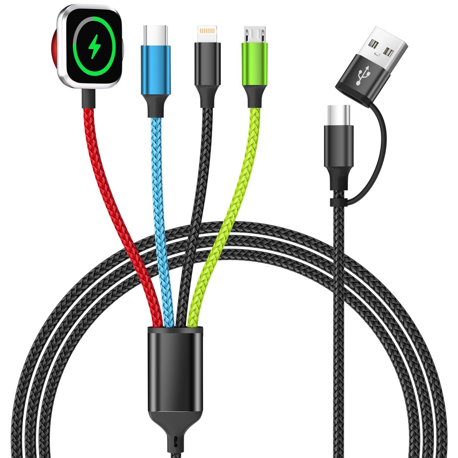 Câble de charge multiple 4 en 2 pour iPhone 17 et Galaxy S25 - 8