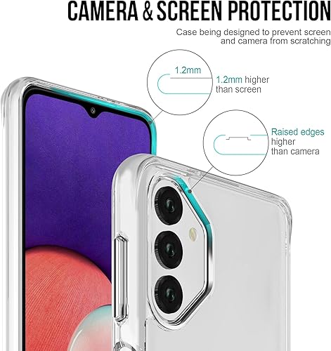 Miniatura 5 de Funda transparente para Samsung Galaxy A13 5G, no amarillenta protección militar contra caídas a prueba de golpes para Galaxy A13 5G, ajuste delgado