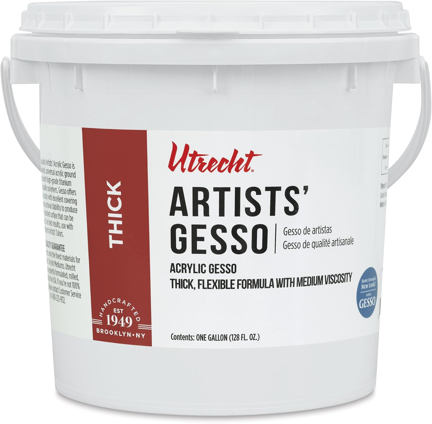 Utrecht Artists Acrylic Gesso - White, 128 oz