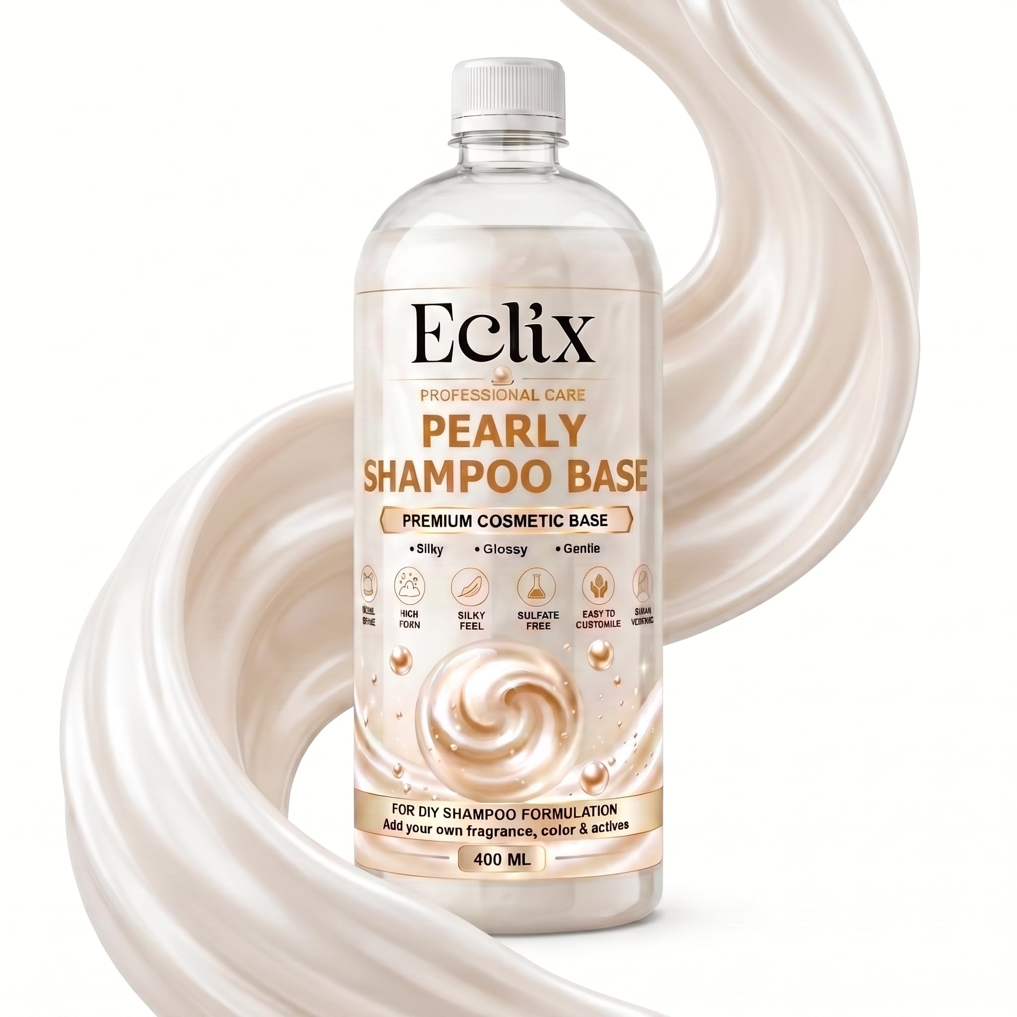 Eclix Transparent Shampoo Base for DIY Hair Care | Sulfate Free, Paraben Free & Silicone Free | Easy to Customize for Personal & Professional Use | Shampoo Making Base | 750 ml (750ml, Pearly Shampoo Base | 750ml)-image-7