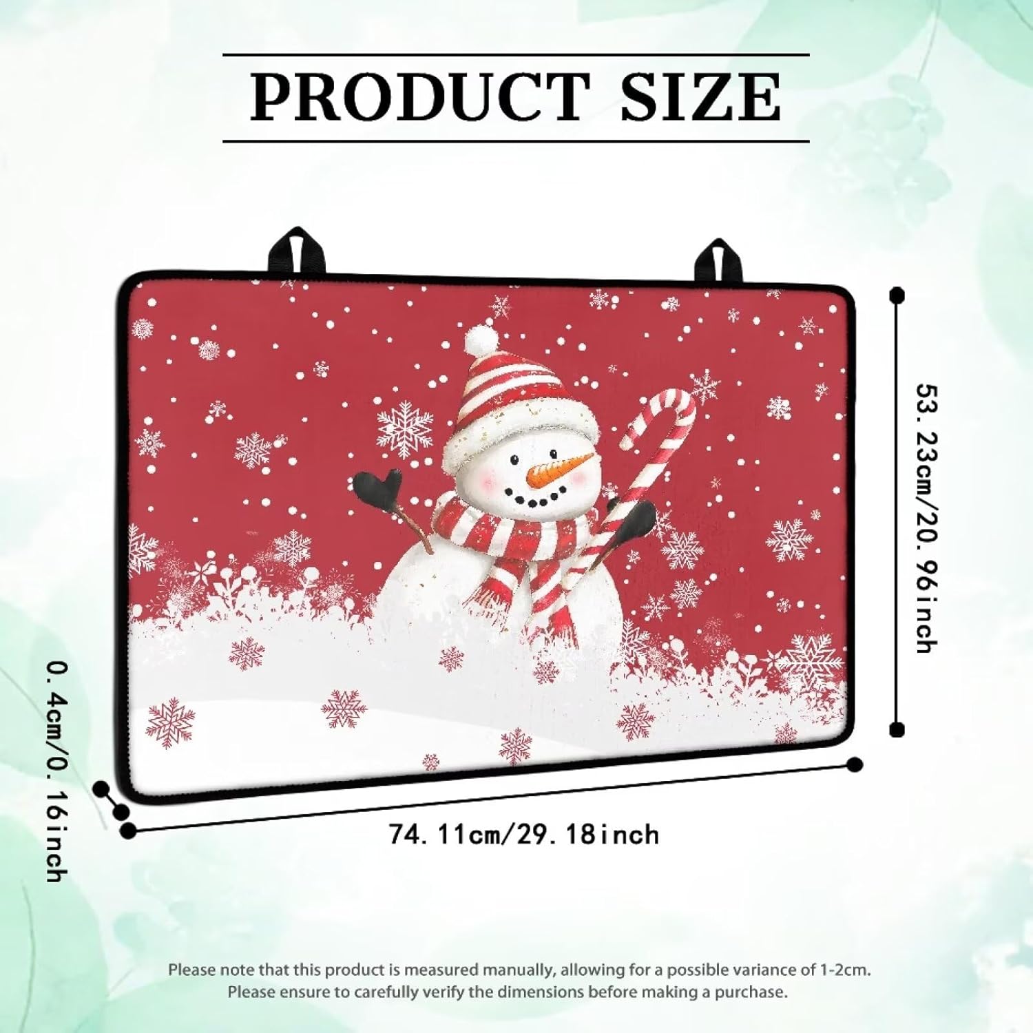 TODIYADDU Candy Cane Stove Top Cover for Electric Stove Christmas Decor Cooktop Parts Cover Anti-Slip Heat-Resistant Snowman Protector Mat 20x28 Inch Home Accessories