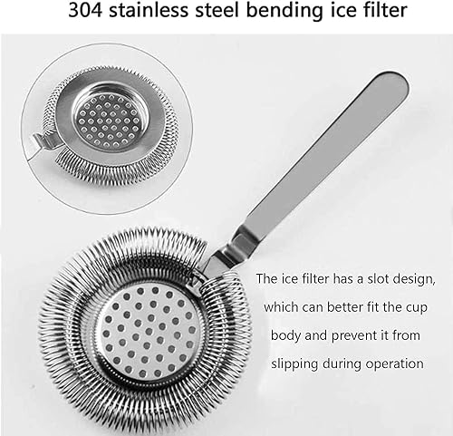 Miniatura 7 de Juego de coctelera de 12 piezas, juego de coctelera con soporte de madera, kit de barman de acero inoxidable para fiesta, bar, juego de cóctel, kit