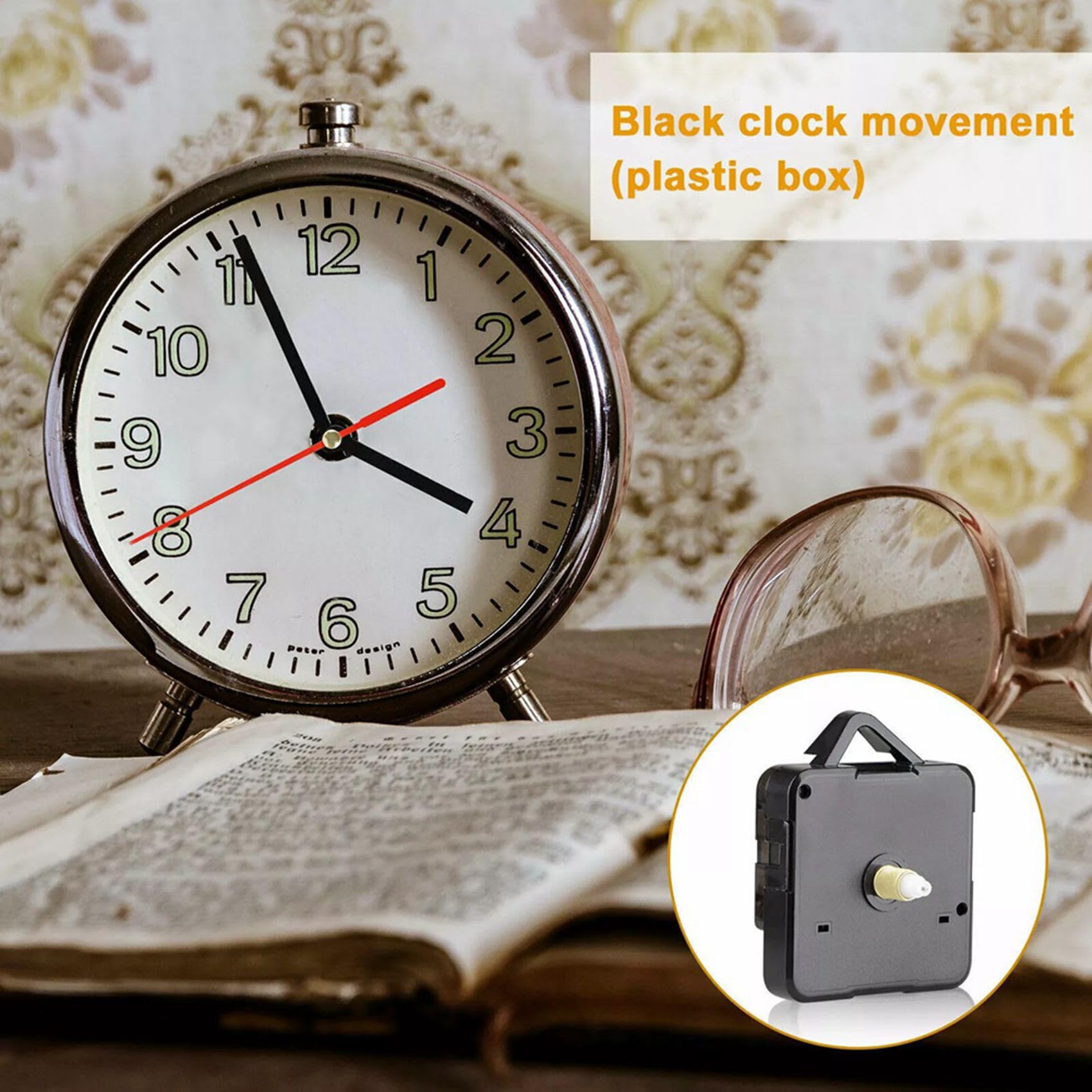 40 Pièces DIY Mécanisme de Mouvement D'Horloge à Quartz Silencieux Kit D'Aiguilles D'Horloge Murale à Faire Soi-Même Pièces D'Outils de Réparation de Remplacement