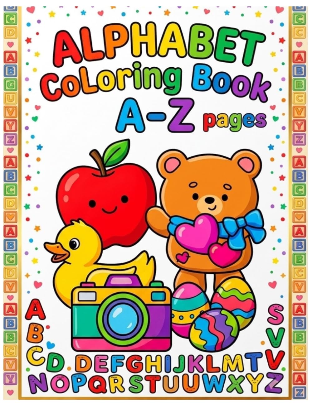Alphabet Coloring book a-z: My first abc color, learn and play letters