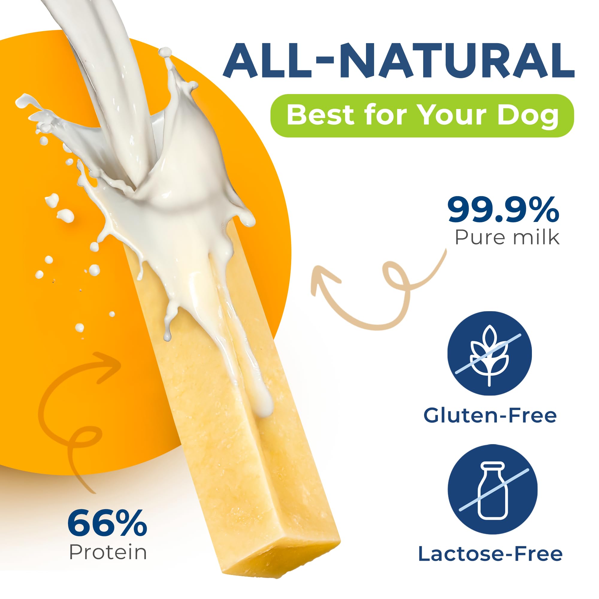 Naturalne mleczne snacki al formaggio dla psa - osso mastykatywny długotrwały 210g zestaw 3 sztuki rozmiar M