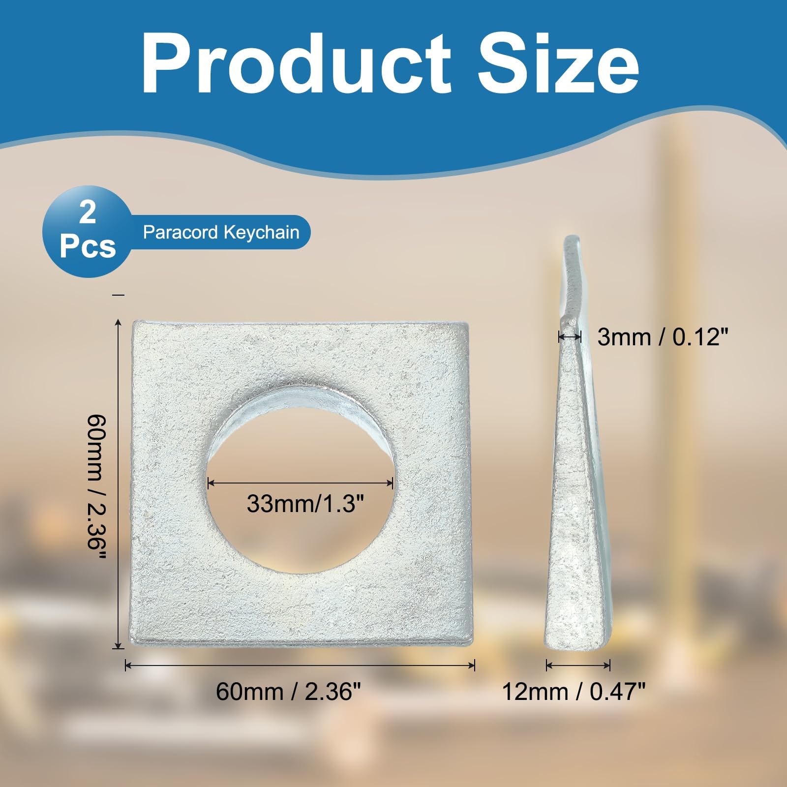 PATIKIL M30 Beveled Square Washers - Image 2