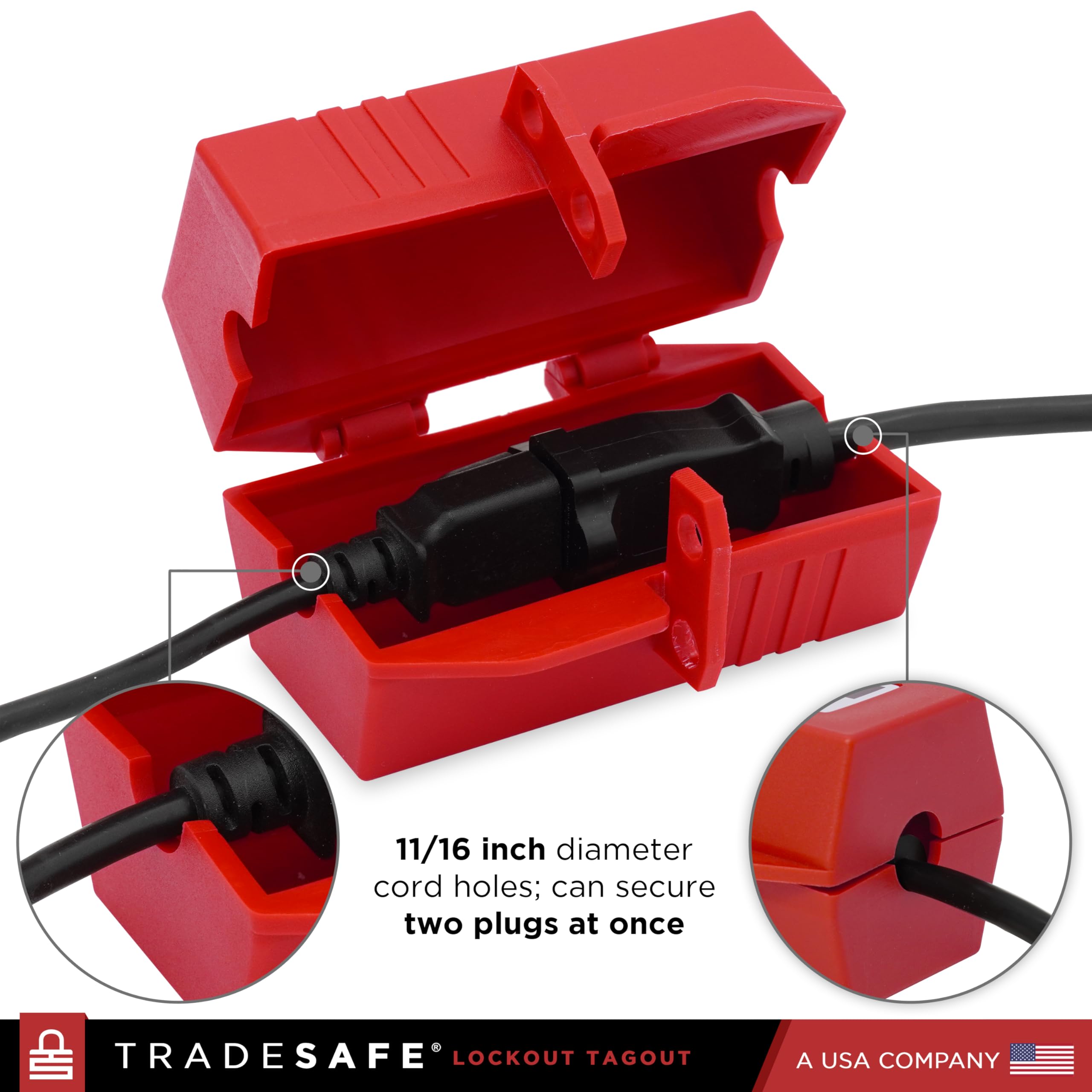 Snapklik.com : TRADESAFE Plug Lock For Lockout Tagout - 110-125 Volt ...