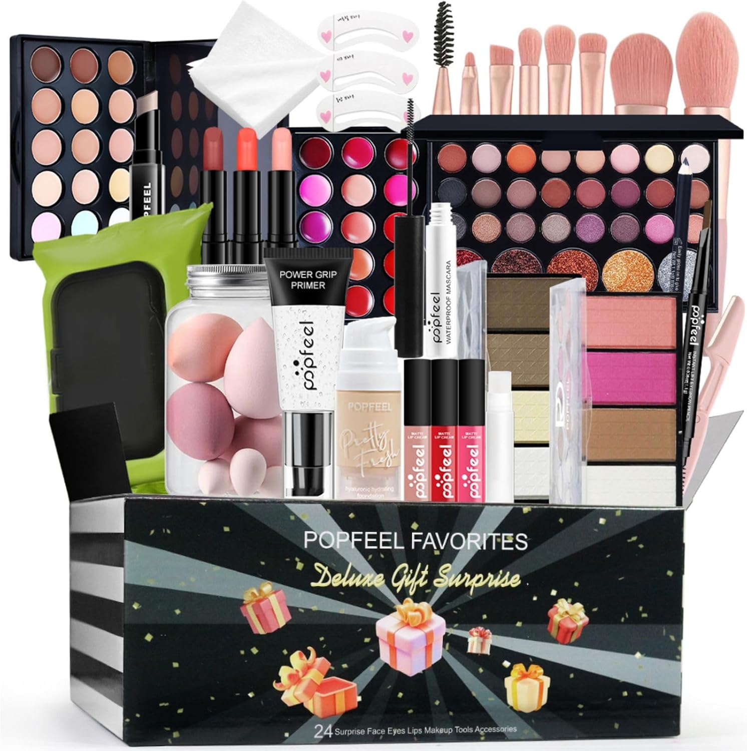 Makeup Set Box, Festival Surprise Assortiment Cadeau met Professionele Make-up Producten, Cosmetica Set Party Favors voor Vrouwen Meisjes Tieners, Veganistisch & Dierproefvrij, Set A