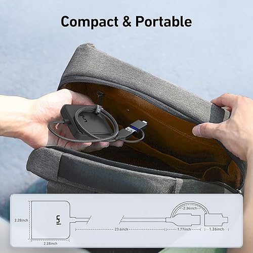 Miniatura 8 de uni Lector de tarjetas SD, lector de tarjetas de memoria 4 en 1 USB C USB 3.0 adaptador de doble conector lectura simultáneamente SD MS CF TF