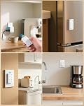 DEWENWILS Garbage Disposal Wireless Switch Kit, 15A/1875W Remote Control Outlet, 5s/10s/30s/60s/5min/15min Timer Outlet, 100FT RF Range Wireless Light Switch, Dual Outlets for Sink, Iron, Coffee Maker