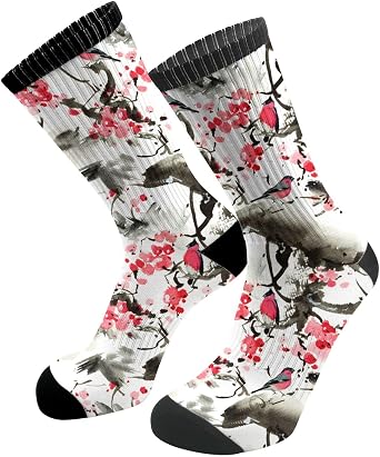 Classic Horror Blood Splatter Unisex Athletic Crew Cushion Socks For Running Workout Wicking Cushion Mid-Calf Socks