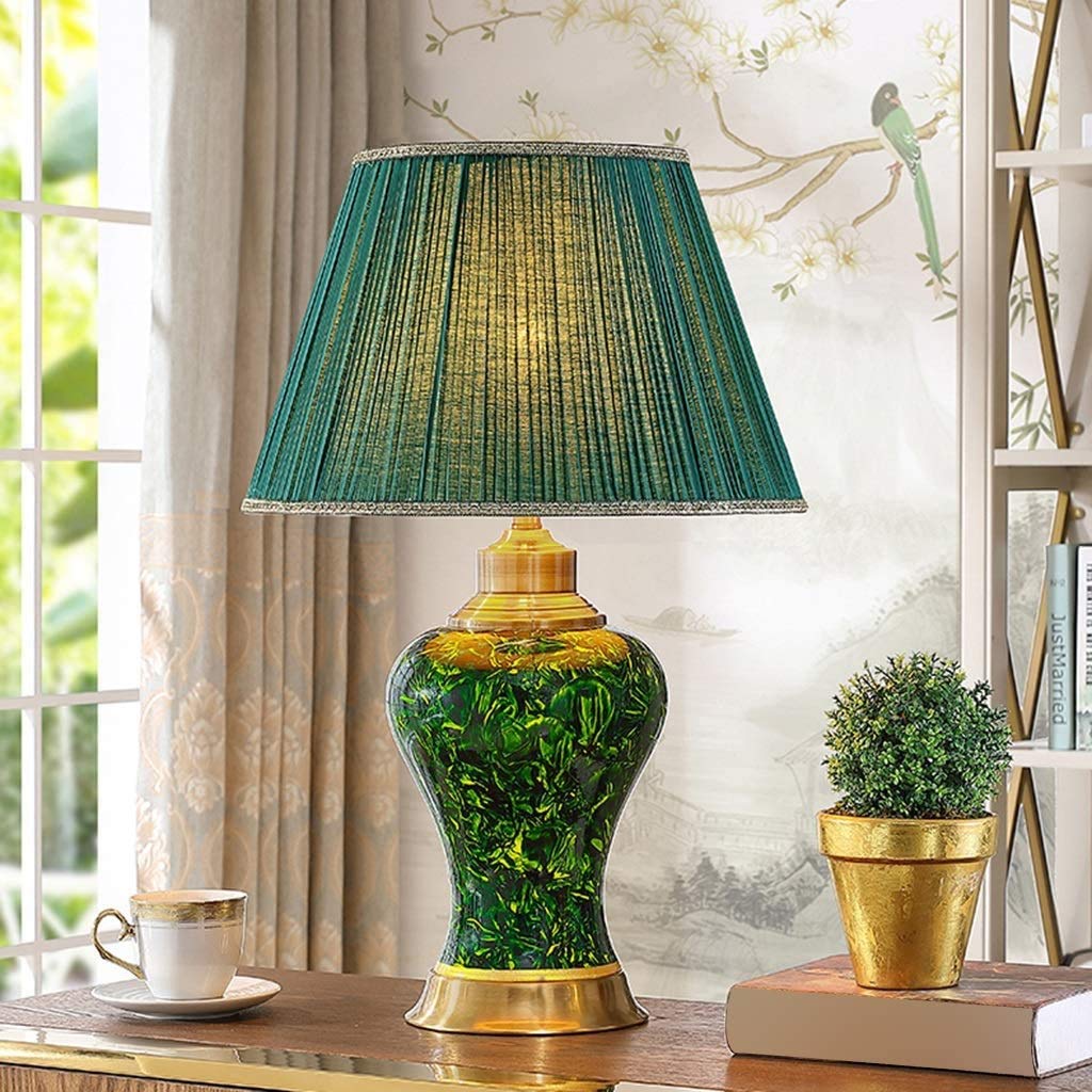 Ceramiczne lampy stołowe Lampa Lampka nocna do sypialni Salon Retro Lampy domowe Oświetlenie wewnętrzne Lampa stołowa