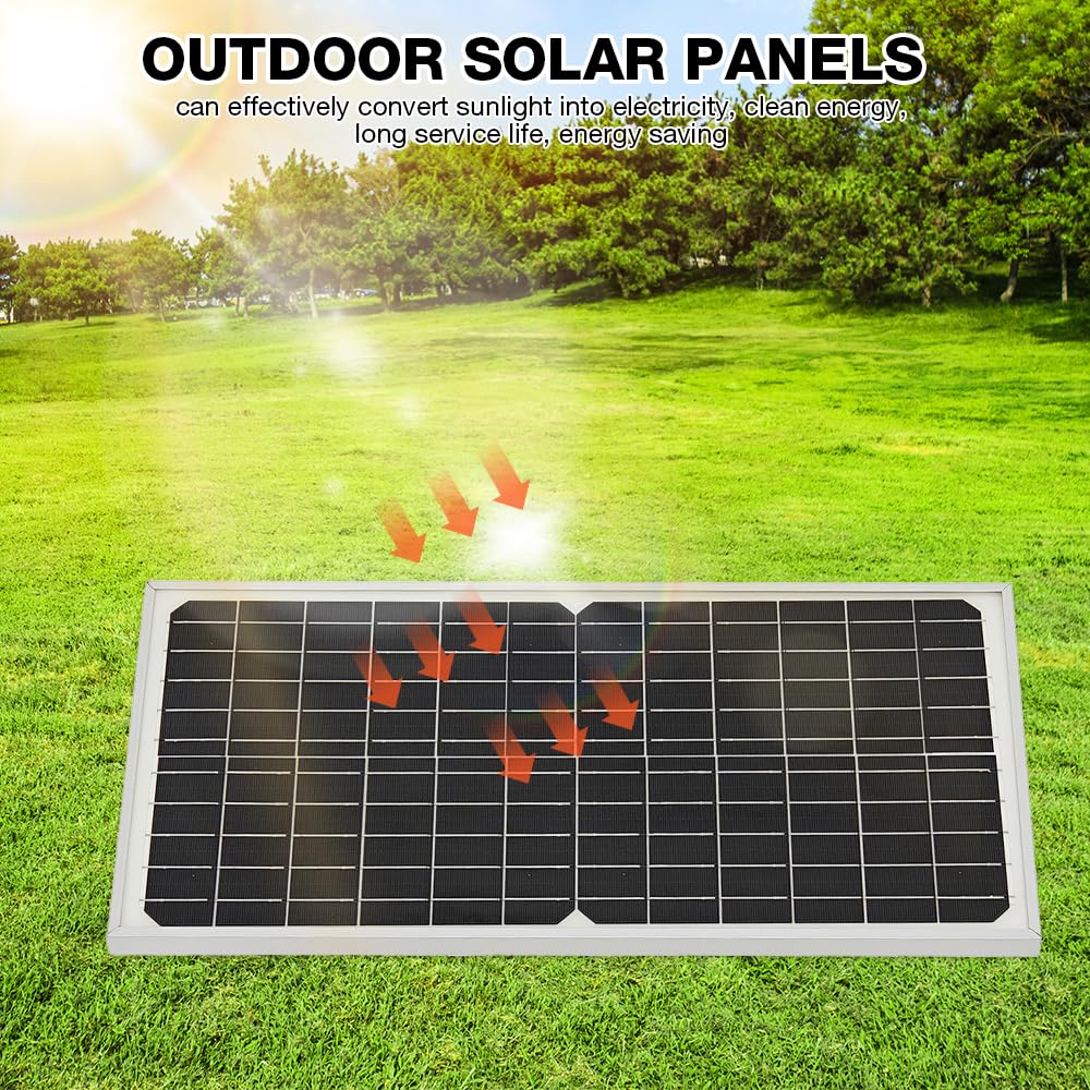 Solar Ventilator, 16W Solarpanel Ventilator, Wetterfest, mit DC Doppelventilator für kleine Hühnerställe, Solarmodul Lüfter Kit für kleine Hühnerställe, Gewächshäuser, Haustierhäuser, Garage