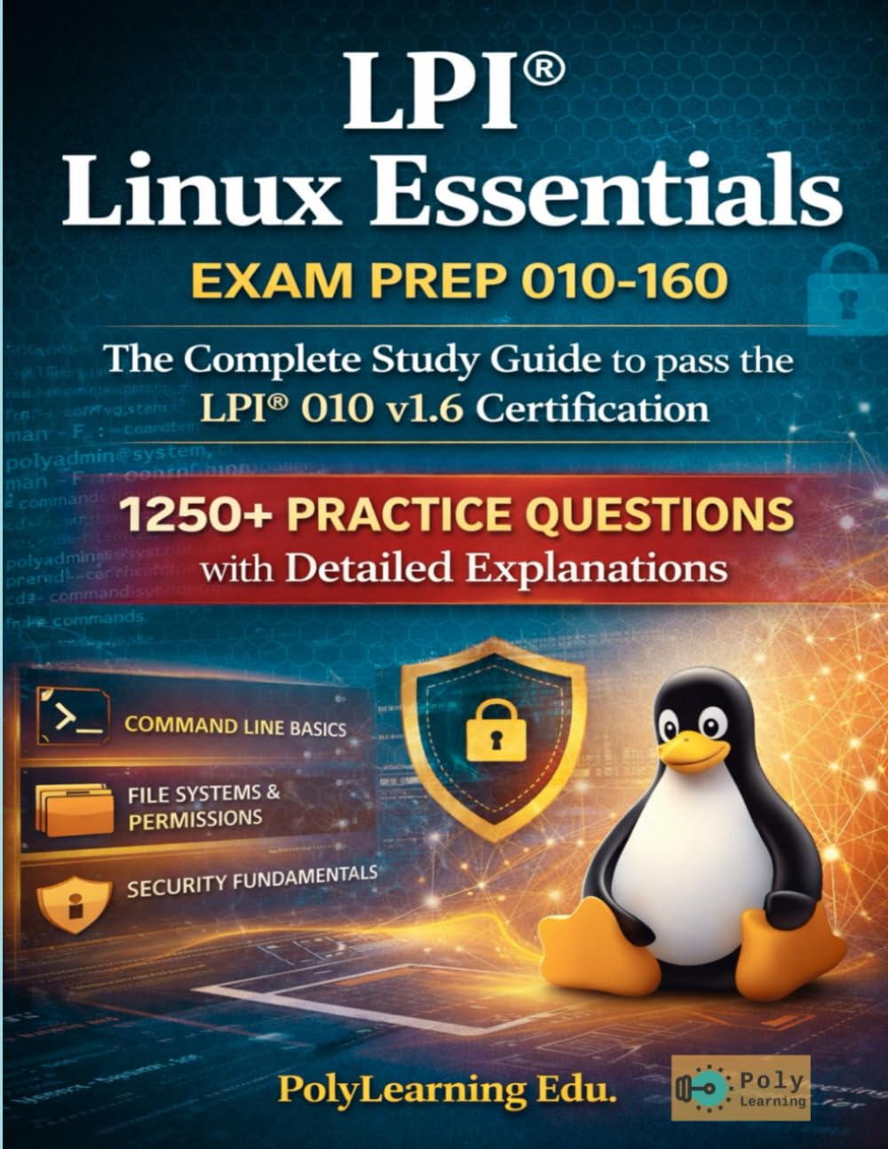 LPI Linux Essentials Exam Prep 010-160: The Complete Study Guide to pass the LPI 010 v1.6 Certification: 1250+ Practice Questions with Detailed Explanations (LPI Certification Exam Prep)
