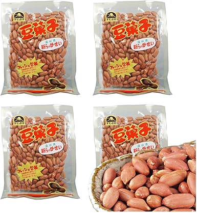 Amazon 落花生 ピーナッツ 国産 塩炒り 4g 105g 4袋 静岡県産 千葉県産 希少な静岡遠州産 マルサ海藻 斉田商店 乾燥豆 通販