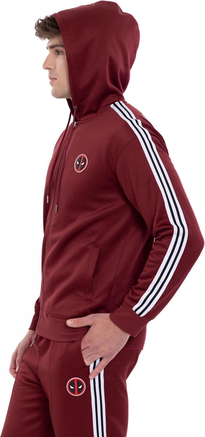 Marvel Zip Up Athletic Track Hoodie Adult Sizes (X-Small - 2XL)