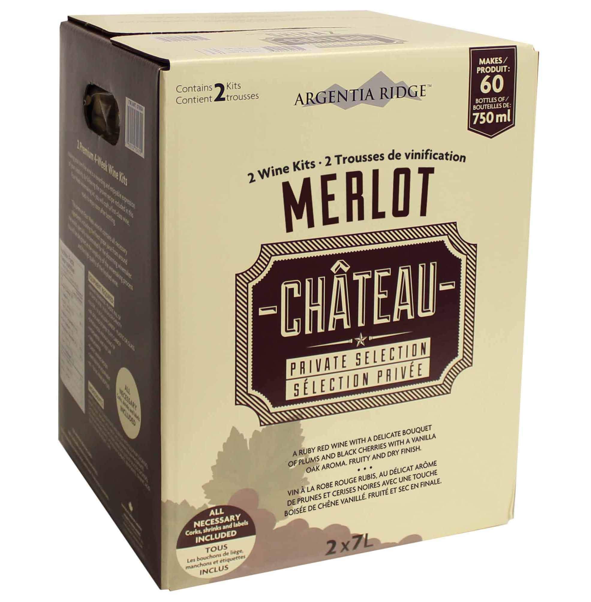 ARGENTIA RIDGE Merlot Winemaking Kit - Makes 60 Bottles