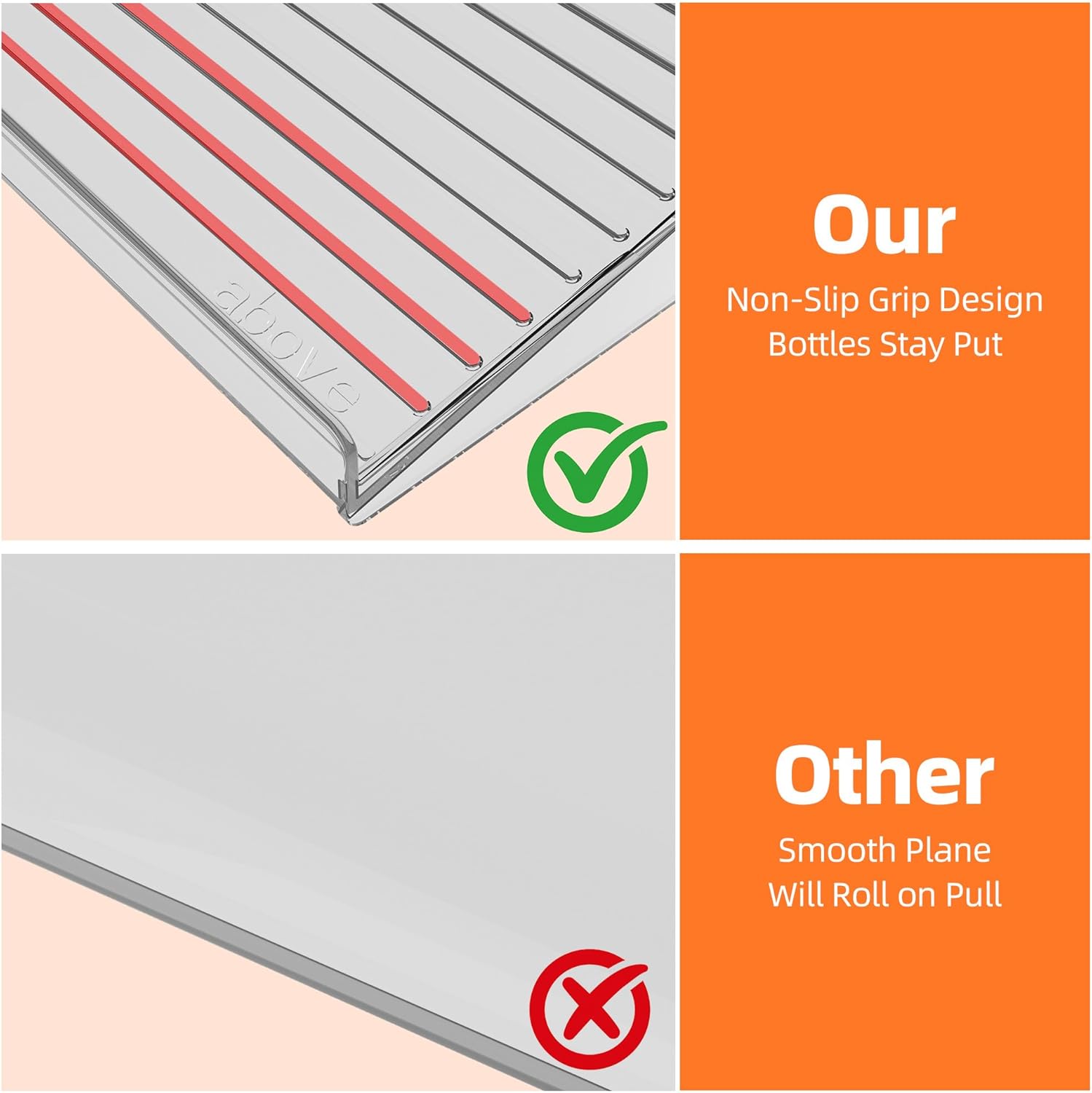 MUDEELA Clear Spice Drawer Organizer, 4 Tier- 2 Set (8 Packs) Spice Rack for Drawer, Expandable From 11" to 22" Kitchen Seasoning Organizers and Storage for Drawer (Jars not included) - Image 6