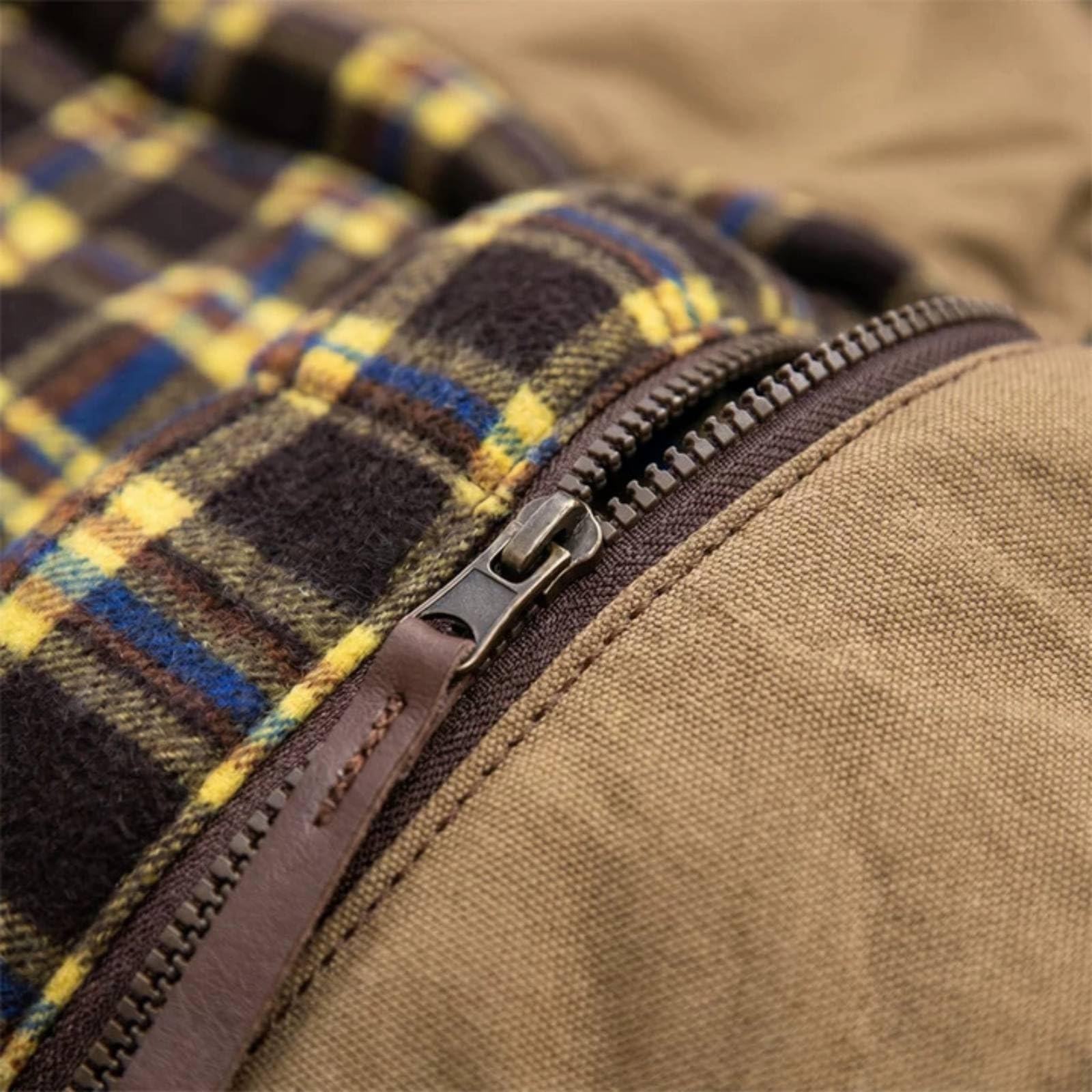 rockible Sacco a Pelo Esterno Sacco a Pelo Materassino Coperta Canvas Traspirante E Cotone Cavo con Rivestimento Pongee Cerniera Sicura Cinghie Integrate per
