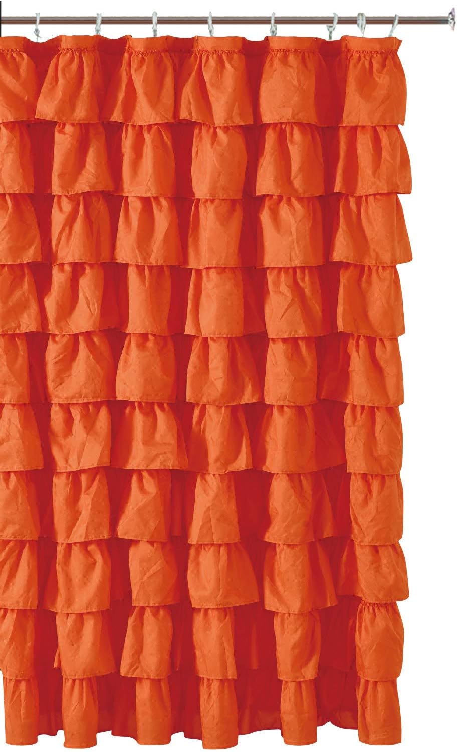 Flamenco Ruffle Shower Curtain (Orange)