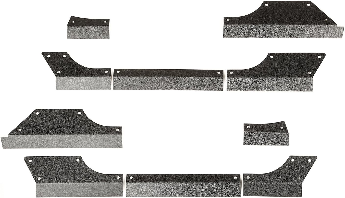 Rugged Ridge 11615.11 Body Armor Cladding, Rocker Panel Guard, Steel For 07-18 Jeep Wrangler Jku 2-Door, Black, Regular