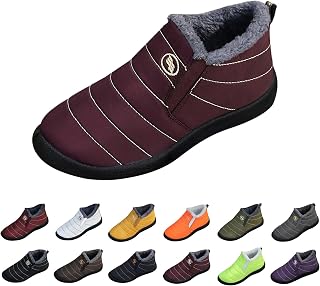 Fall Boots for Women 2025 Trendy Men Waterproof Fur Lined Snow Ankle Shoes Comfortable Anti-Slip Lightweight Sneakers