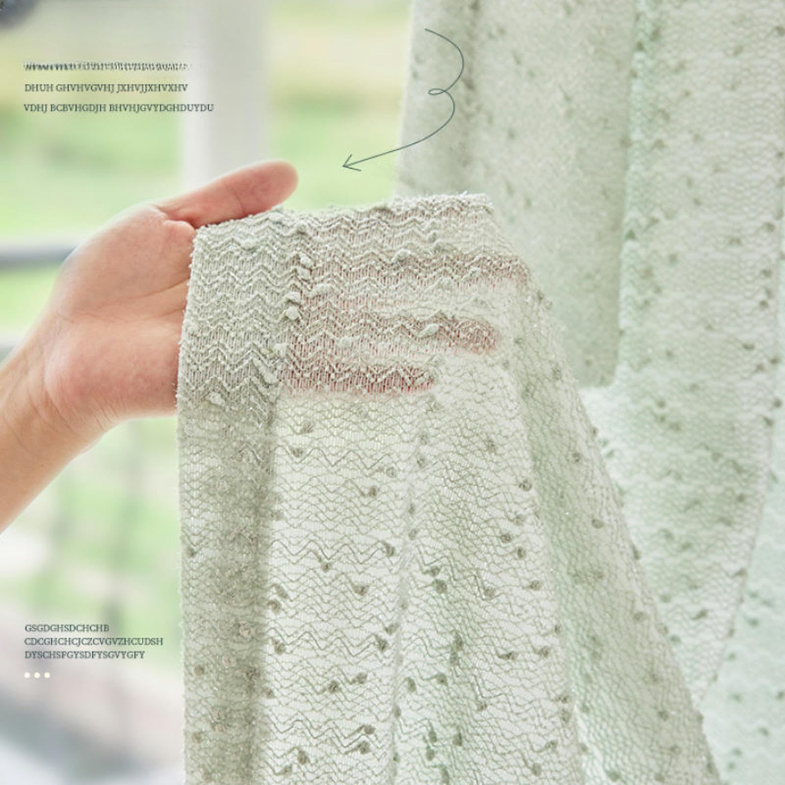 Retro Zasłony do Salonu Sypialnia Jadalnia Tekstury Beżowy Tulle Sheer Voile Zasłony Okienne