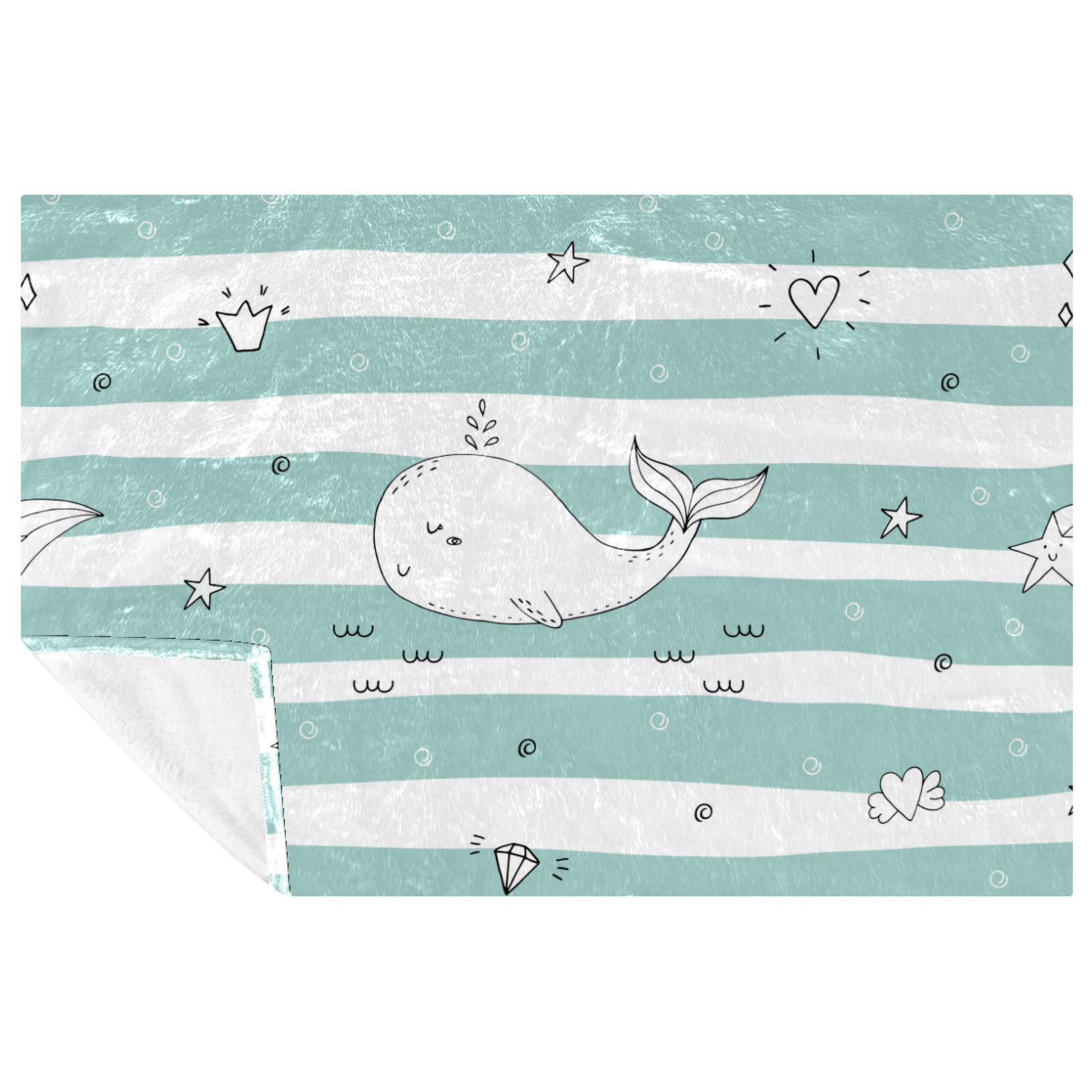 Couverture dauphins 150x100 cm une idée cadeau pour lit d'enfant