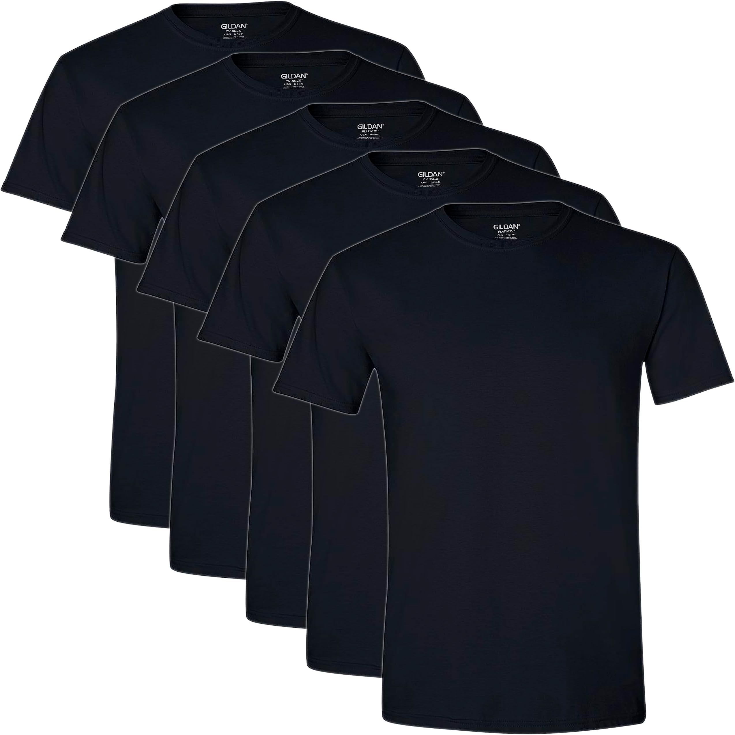 Platinum mens 5-pack Crew Neck T-shirt Undershirt (pack of 5)