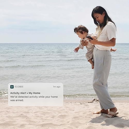 Miniatura 5 de ecobee SmartCamera Smart Security Bundle Cámara inteligente Cámara de seguridad WiFi para interiores y paquete de 2 sensores inteligentes para