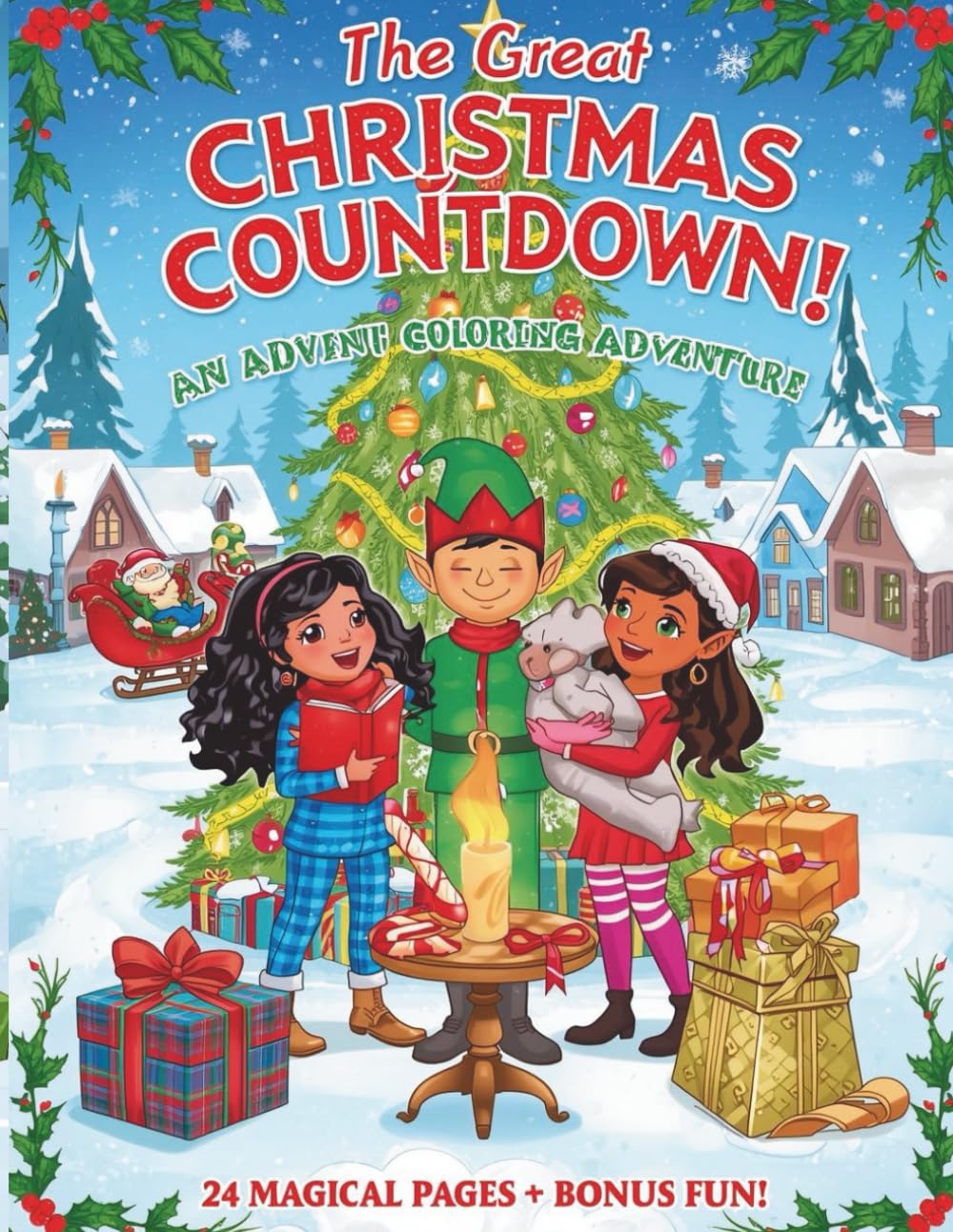 Kids’ Advent Coloring Calendar: 24 Cheerful Christmas Illustrations to Celebrate the Season
