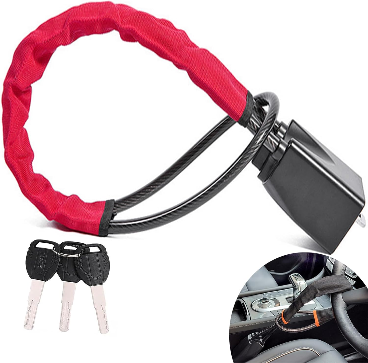 Veczom Steering Wheel Lock, Steering Wheel Locks AntiTheft