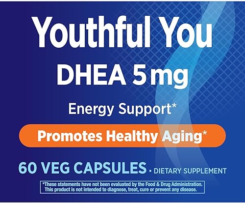 Miniatura 5 de Nature's Way Youthful You DHEA 5 mg cápsulas de apoyo energético, 60 unidades