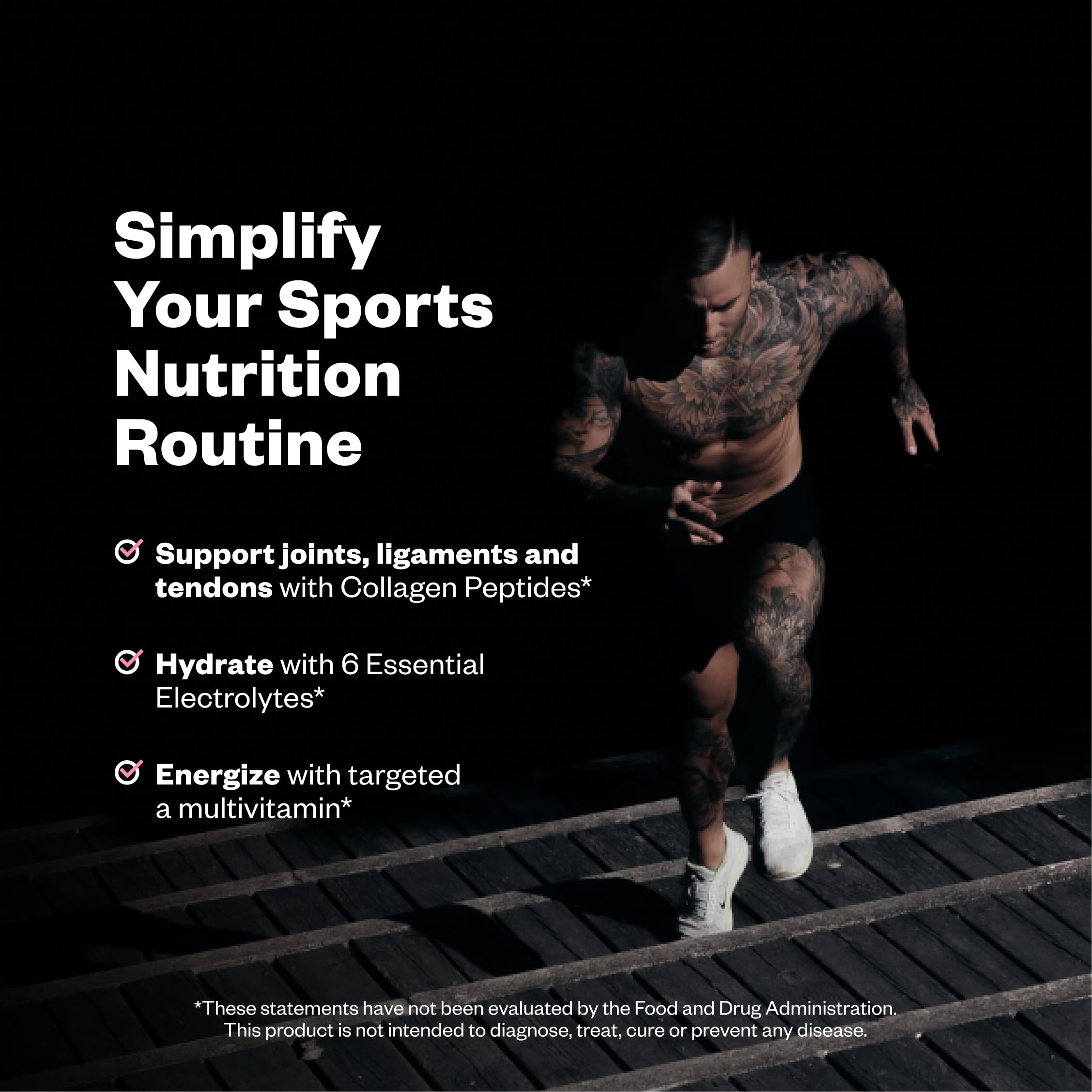 RNWY Foundation Collagen Peptides + Electrolytes Powder, 10g Hydrolyzed Collagen, Multivitamins | Joint & Hydration Support for Endurance Athletes | Sugar-Free, 30 Servings, Wild Cherry — Amazon image 8