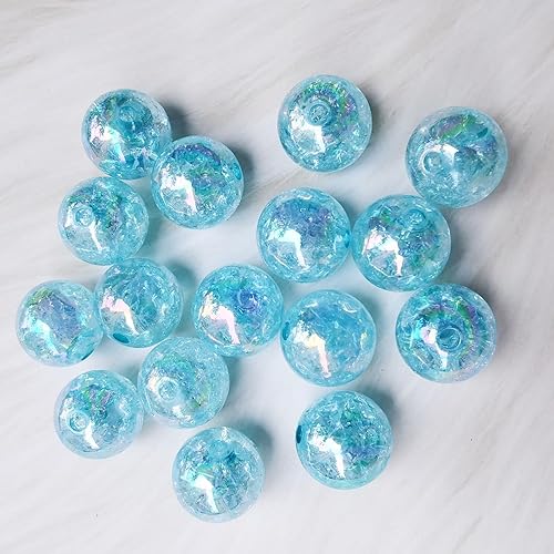 Miniatura 5 de 60 cuentas redondas de cristal acrílico de colores de 0.63 pulgadas para hacer joyas, pulseras, aretes, collares, cuentas para adultos,