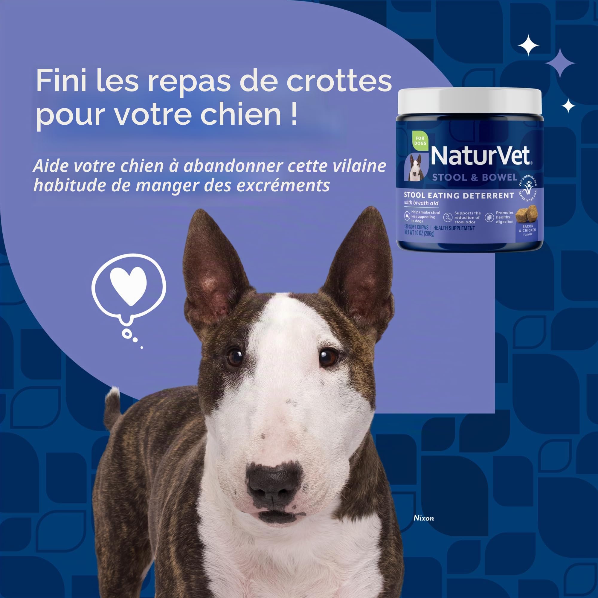 NaturVet – Coprophagia Selles dissuasif – Dissuade Les Chiens de consommer des selles – Pas de déjections Canines pour Chiens – Amélioré avec désodorisant pour Aides respiratoires, enzymes et
