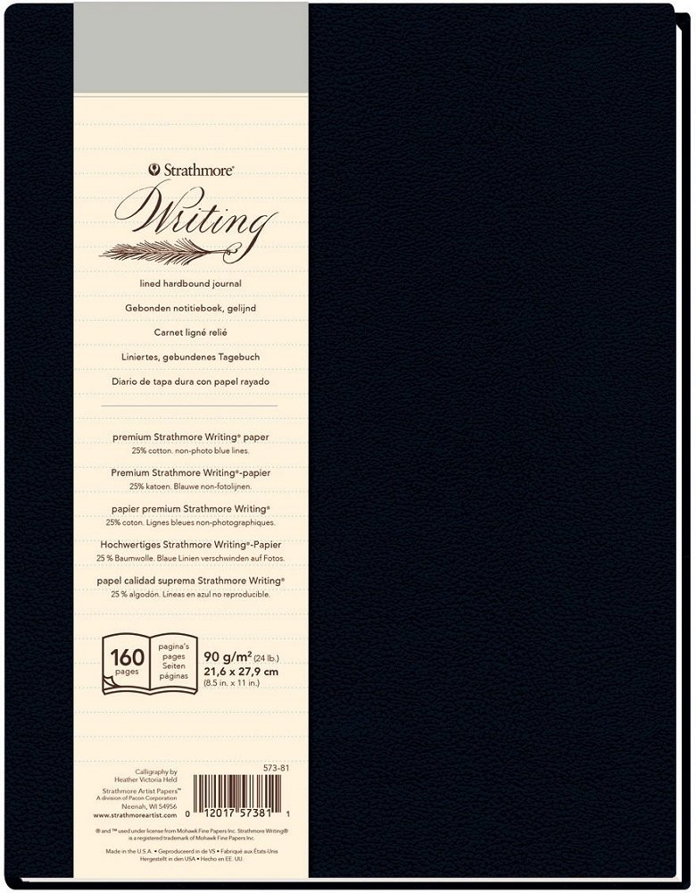Strathmore Softcover Writing Journal – 64 Blank Sheets, 7.75 X 9.75 Inches, Acid-Free 25% Cotton Paper - View #2