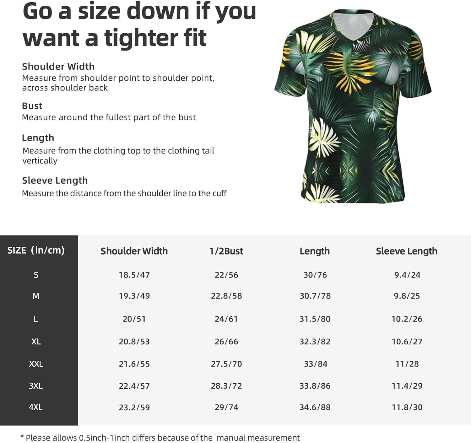 Tropical Palm Leaves Rugby Football Jersey for Men, Comfortable V-Neck Loose Fit Top for Team Sports Athletics