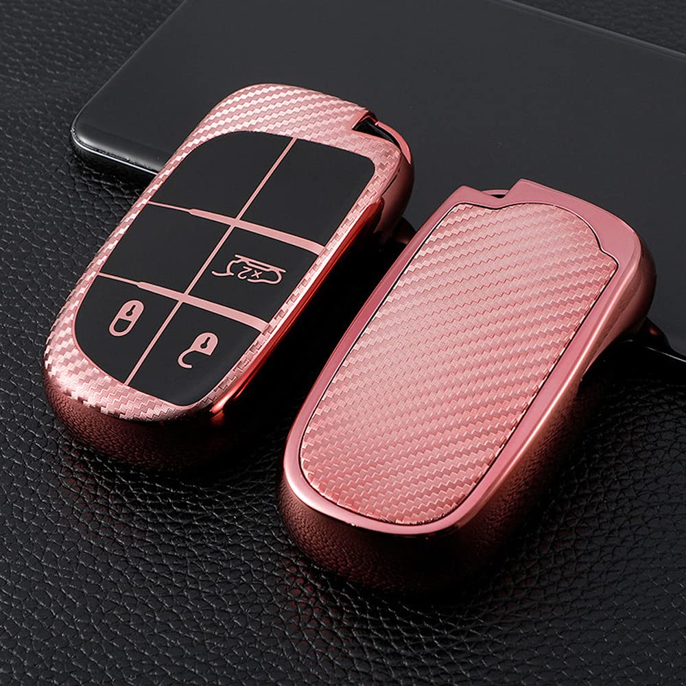 Ontto Cover Protettiva Per Chiavi Auto In TPU Blu: Compatibile Chrysler, Jeep, Dodge, Fiat, Lancia - 3