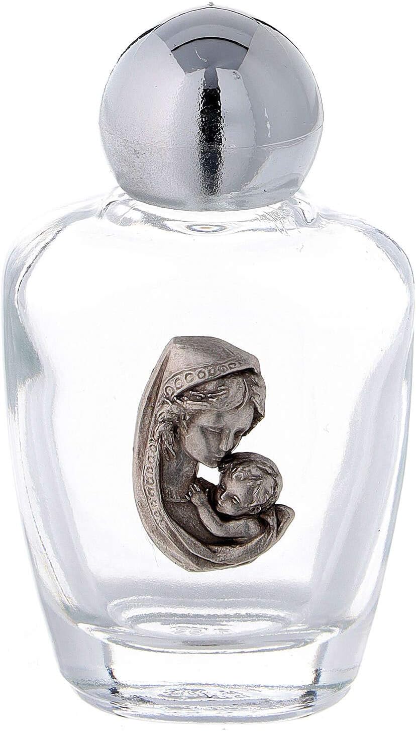 Holy Water Bottles in Glass with Madonna and Child Plaque (50 pcs)