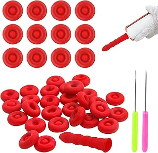 50 Pcs Caulk Cap for Seal Caulking Tubes，Caulk Tube Sealer Caps for Caulk Tubes,Glue Bottles, Adhesive, Caulk Saver Caps for Sealing and Preserving Caulking Tube Capswith 2 Pcs Caulking Tubes Needle