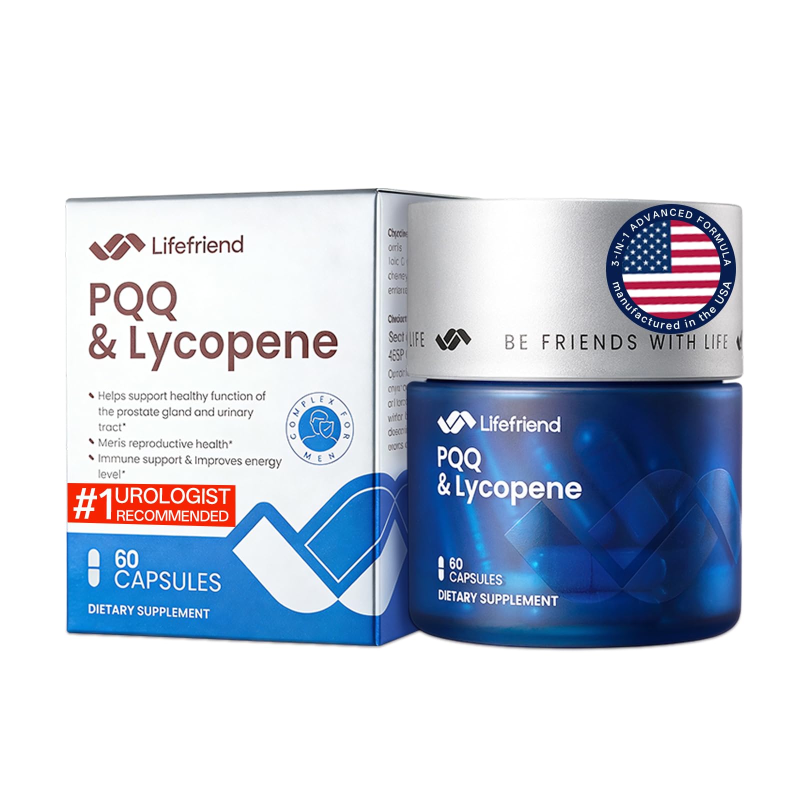 Prostate Supplement for Men, 60 Vegan Capsules 1 Count (Pack of 60)