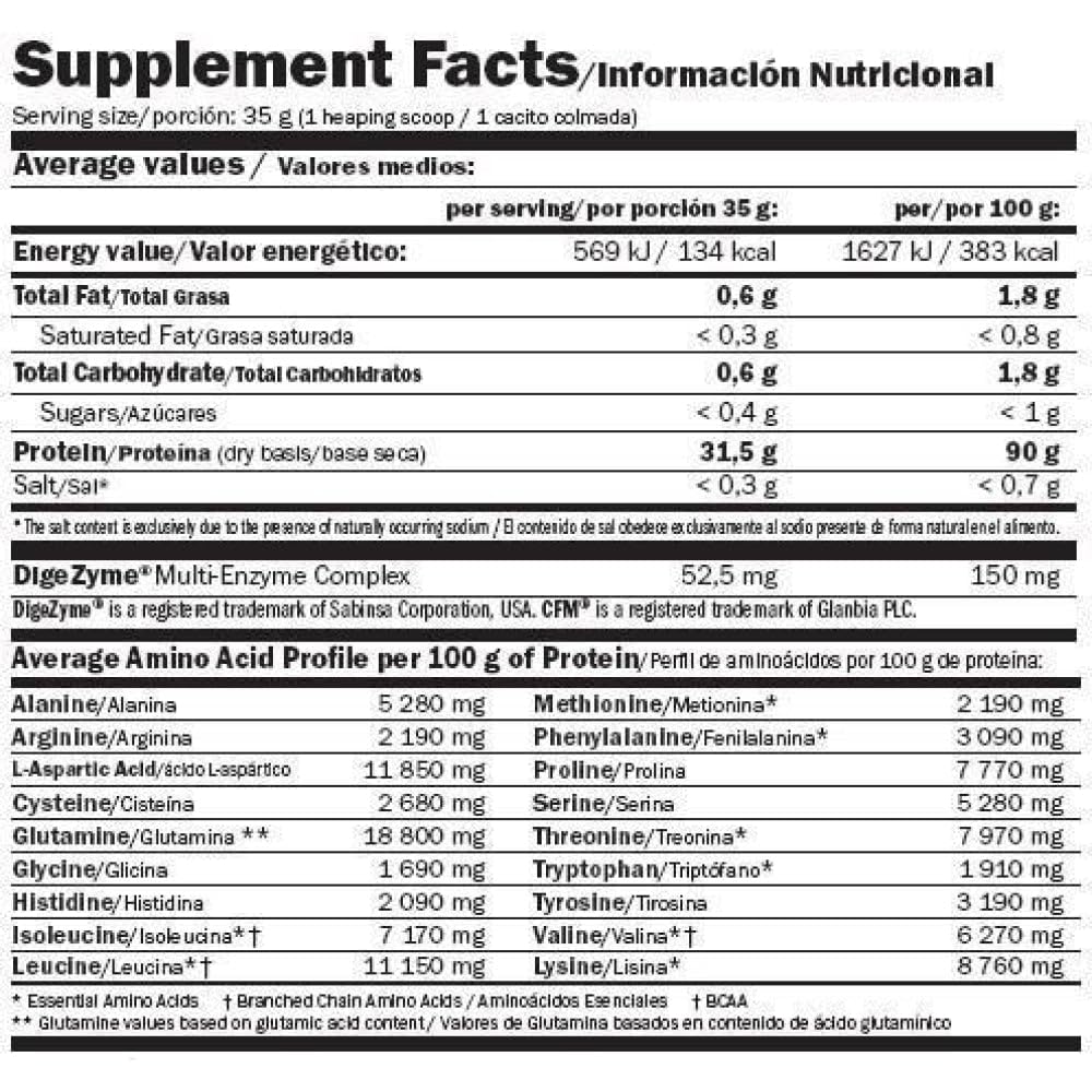 AMIX - Proteína Isolada Isoprime CFM, 1 Kg - Gran Aporte de Aminoácidos - Contiene Enzimas Digestivas - Libre de Aspartamo, Proteínas para Aumentar Masa Muscular, Sabor Chocolate