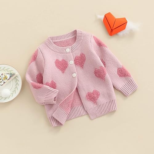 Miniatura 3 de Otoño Invierno Suéter de Punto Infantil Bebé Niña Niño Manga Larga Color Sólido Botón Arriba Cardigan Infantil Primavera Ropa