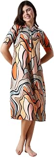 Highgarden Cotton Blend Knee Length Short Night Dress | Short Nighty for Women with Pocket |Everyday Dress | Night Gown fo... Price In India