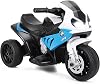 COSTWAY 6V BMW electric motorcycle with music and headlights tricycle childrens motorcycle up to 3 kmh electric motorcycle with 2 support wheels suitable for children aged 18-36 months blue